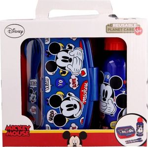 Mickey Mouse Mickey Mouse - Zestaw lunchbox, bidon 400ml, sztućce 1