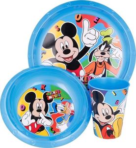 Mickey Mouse Mickey Mouse - Zestaw naczyń (talerzyk, miska, kubek 260 ml) (niebieski) 1