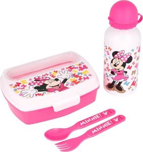 Mickey Mouse Minnie Mouse - Zestaw lunchbox, bidon 400ml, sztućce 1