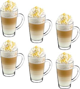 Tadar Szklanki do kawy Latte Macchiato 320 ml 6 sztuk 2