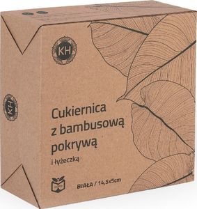 Konighoffer Cukiernica z pokrywką i łyżeczką biała () - 5903313424233 7