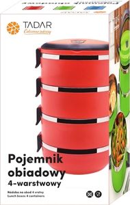 Tadar Termos obiadowy 4 poziomowy 2.8 l Pomarańczowy 2