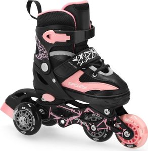 Rolki Spokey Quattro 4w1 z wymienną płozą regulowane różowe r. 34-37 6