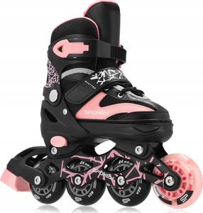 Rolki Spokey Quattro 4w1 z wymienną płozą regulowane różowe r. 34-37 7