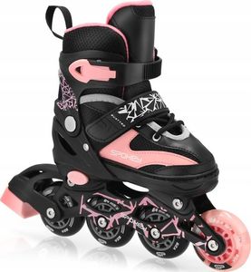 Rolki Spokey Quattro 4w1 z wymienną płozą regulowane różowe r. 34-37 9