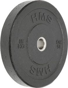 HMS Talerz olimpijski bumper czarny 15 kg 2
