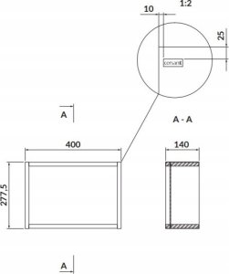 Cersanit S932-083 SZAF MODUŁ POJEDYŃ OTW LARGA 40 SZARA// CES.LARGA-MODUŁ-40-SZ-OTW-POJE () - CES.LARGA-MODUŁ-40-SZ-OTW-POJE 2