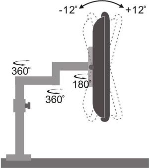 Techly UCHWYT BIURKOWY LED/LCD 13-27 CALI REGULOWANY PRZEGUBOWY do 6 KG (301191) 3