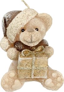 Artman ARTMAN Boże Narodzenie Świeca ozdobna Teddy - figurka piaskowa 1szt 1