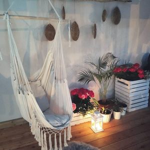 Majowo WISZĄCE KRZESŁO BRAZYLIJSKIE ZE STELAŻEM BOHO 5