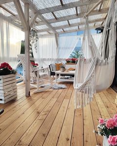 Majowo WISZĄCE KRZESŁO BRAZYLIJSKIE ZE STELAŻEM BOHO 8