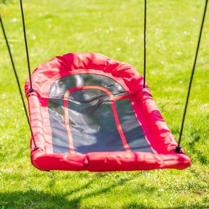 Huśtawka Majowo CZERWONA HUŚTAWKA DLA DZIECKA TYPU BOCIANIE GNIAZDO ŁÓDKA 9
