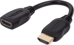 Kabel Manhattan HDMI - HDMI 0.2m czarny (354523) 1