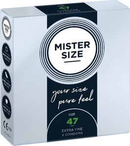 Mister Size Mister Size Condoms prezerwatywy dopasowane do rozmiaru 47mm 3szt. 1