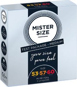 Mister Size Mister Size Condoms prezerwatywy dopasowane do rozmiaru 53mm 57mm 60mm 3szt. 1