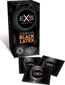 EXS EXS Comfy Fit Black Latex Condoms prezerwatywy z czarnego lateksu 12szt. 1