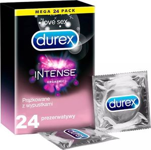 Durex  Prezerwatywy Intense 24 szt z wypustkami prążkami 1