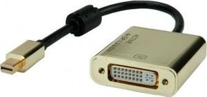 Adapter USB Roline ROLINE Kabel Adapter GOLD, MiniDP-DVI, M/F, v1.2 1