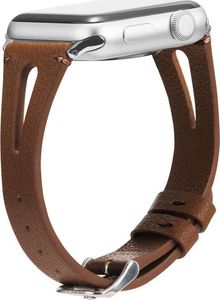 Alogy Alogy Elegancki pasek skórzany Leather do Apple Watch 42/44/45mm Brązowy uniwersalny 3