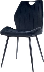 Selsey SELSEY Krzesło tapicerowane Terphing czarne 1