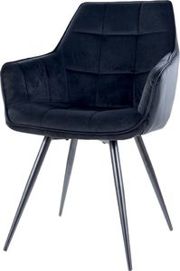 Selsey SELSEY Krzesło tapicerowane Knostly czarne 1