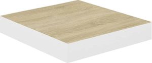 vidaXL Półki ścienne, 4 szt., dębowo-białe, 23 x 23,5 x 3,8 cm, MDF 4