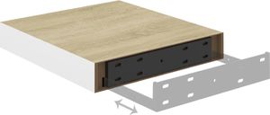 vidaXL Półki ścienne, 4 szt., dębowo-białe, 23 x 23,5 x 3,8 cm, MDF 8