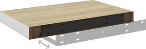vidaXL Półki ścienne, 2 szt., dębowo-białe, 40 x 23,5 x 3,8 cm, MDF 8