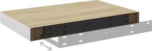 vidaXL Półki ścienne, 4 szt., dębowo-białe, 40 x 23,5 x 3,8 cm, MDF 8