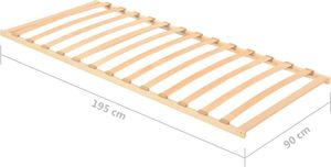 vidaXL Stelaż do łóżka z 13 listwami, 90x200 cm 7