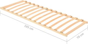 vidaXL Stelaż do łóżka z 13 listwami, 70x200 cm 7