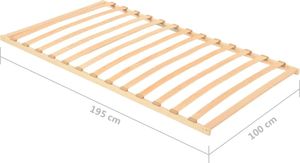 vidaXL Stelaż do łóżka z 13 listwami, 100x200 cm 7