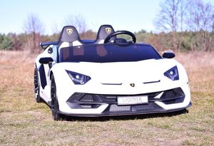 Import SUPER-TOYS LICENCJONOWANY LAMBORGHINI AVENTADOR SVJ DLA 2 DZIECI, FUNKCJA DRIFTU MIĘKKIE SIEDZENIE, MIĘKKIE KOŁA/SX2028 12