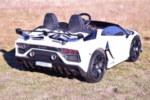 Import SUPER-TOYS LICENCJONOWANY LAMBORGHINI AVENTADOR SVJ DLA 2 DZIECI, FUNKCJA DRIFTU MIĘKKIE SIEDZENIE, MIĘKKIE KOŁA/SX2028 20