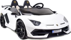 Import SUPER-TOYS LICENCJONOWANY LAMBORGHINI AVENTADOR SVJ DLA 2 DZIECI, FUNKCJA DRIFTU MIĘKKIE SIEDZENIE, MIĘKKIE KOŁA/SX2028 2