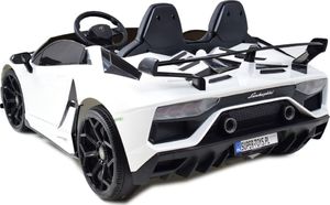 Import SUPER-TOYS LICENCJONOWANY LAMBORGHINI AVENTADOR SVJ DLA 2 DZIECI, FUNKCJA DRIFTU MIĘKKIE SIEDZENIE, MIĘKKIE KOŁA/SX2028 5
