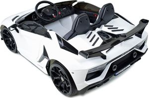 Import SUPER-TOYS LICENCJONOWANY LAMBORGHINI AVENTADOR SVJ DLA 2 DZIECI, FUNKCJA DRIFTU MIĘKKIE SIEDZENIE, MIĘKKIE KOŁA/SX2028 7