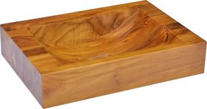 Umywalka vidaXL Umywalka z drewna tekowego, 50x35x10 cm 3