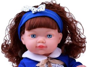 Jokomisiada Urocza miękka Lalka z włosami mówi gaworzy ZA2407 4