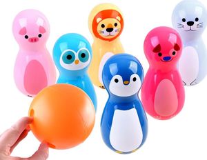 Jokomisiada Kolorowe Kręgle zwierzątka grzechotki 6 szt SP0687 3