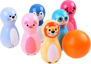 Jokomisiada Kolorowe Kręgle zwierzątka grzechotki 6 szt SP0687 5