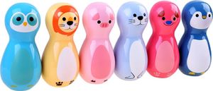 Jokomisiada Kolorowe Kręgle zwierzątka grzechotki 6 szt SP0687 8