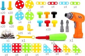 Jokomisiada Kreatywny zestaw klocki 237 ele. wkrętarka ZA3969 12