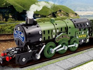 Jokomisiada Konstrukcyjne metalowe klocki parowóz 340el ZA3869 5