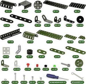 Jokomisiada Konstrukcyjne metalowe klocki parowóz 340el ZA3869 6