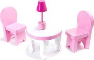 Kontext Domek dla lalek Różowa Willa 70cm + mebelki i LED 5