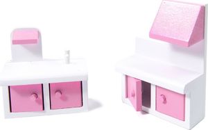 Kontext Domek dla lalek Różowa Willa 70cm + mebelki i LED 6