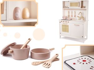 Kontext Kuchnia drewniana MDF retro z akcesoriami BOHO 2