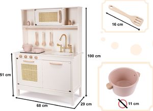 Kontext Kuchnia drewniana MDF retro z akcesoriami BOHO 10