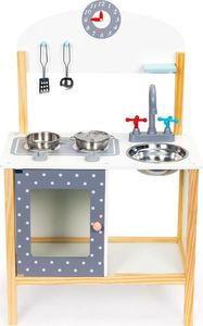 Ecotoys Drewniana kuchnia dla dzieci z akcesoriami 3